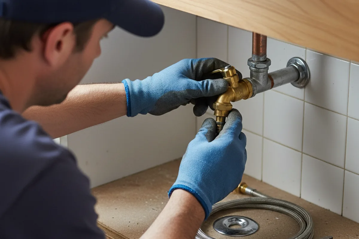 Shutoff valve and fitting work during Faucet and Fixture Repair in Chula
